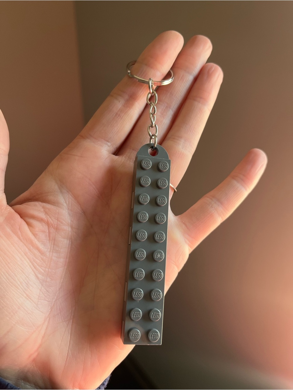 Lego Dark Gray Brick Keychain - Handmade